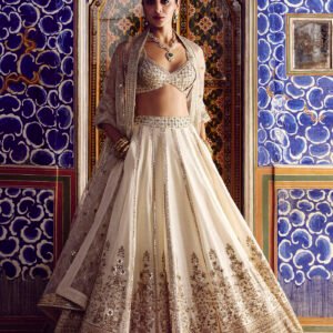 Nalika Gota Patti Silk Lehenga Set - Ivory  ₹525,000   MRP Inclusive of all taxes