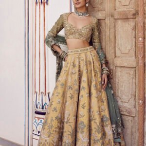 Ikshita Embroidered Silk Lehenga Set - Gold  ₹625,000   MRP Inclusive of all taxes