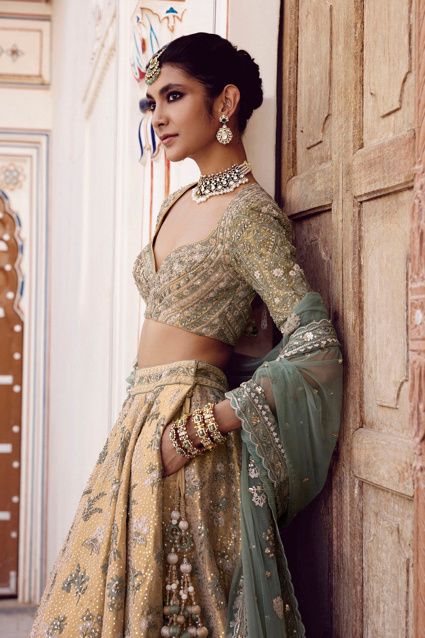 Ikshita Embroidered Silk Lehenga Set - Gold ₹625,000 MRP Inclusive of all taxes - Image 5