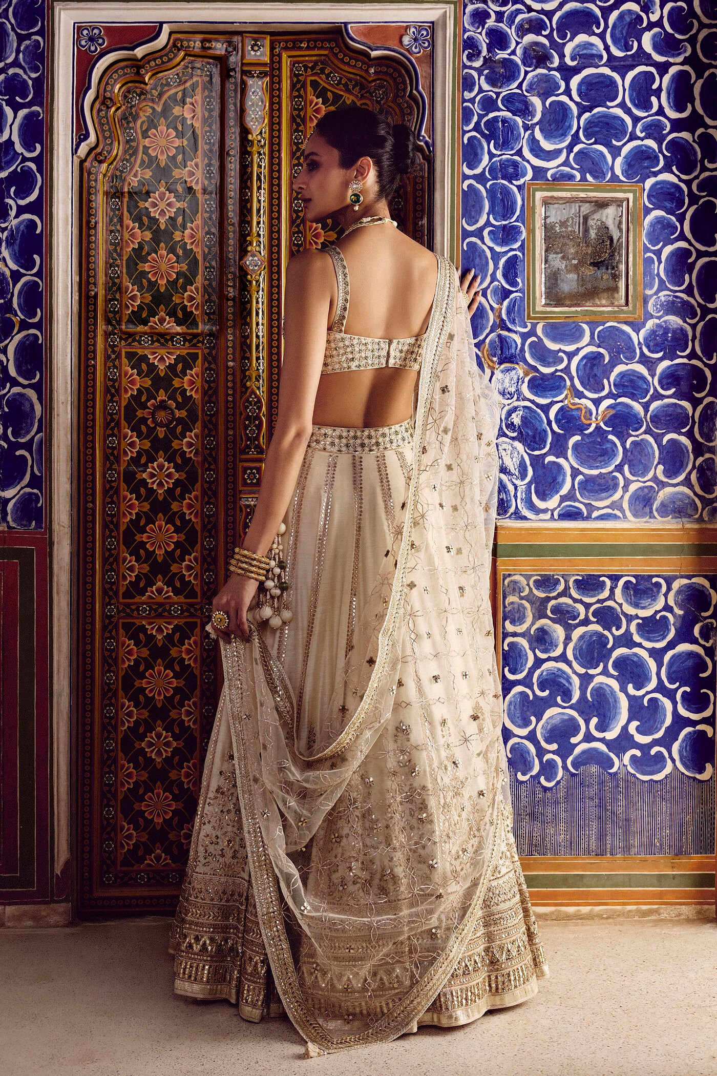 Nalika Gota Patti Silk Lehenga Set - Ivory ₹525,000 MRP Inclusive of all taxes - Image 2