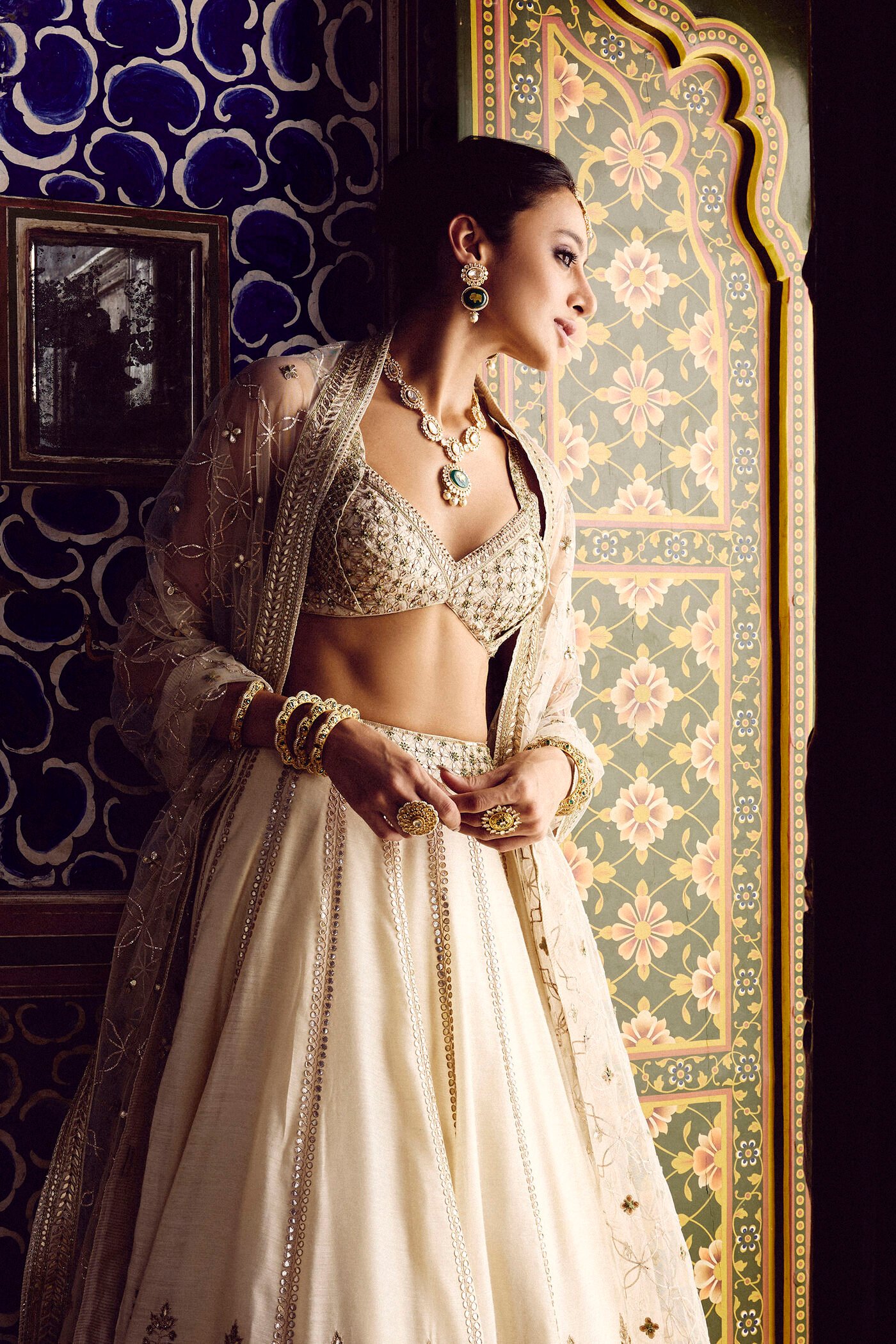 Nalika Gota Patti Silk Lehenga Set - Ivory ₹525,000 MRP Inclusive of all taxes - Image 6