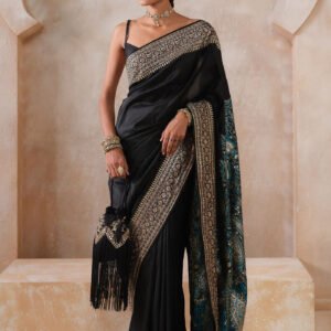 Anuranjita Handwoven Benarasi Silk Saree - Black ₹155,000 MRP Inclusive of all taxes