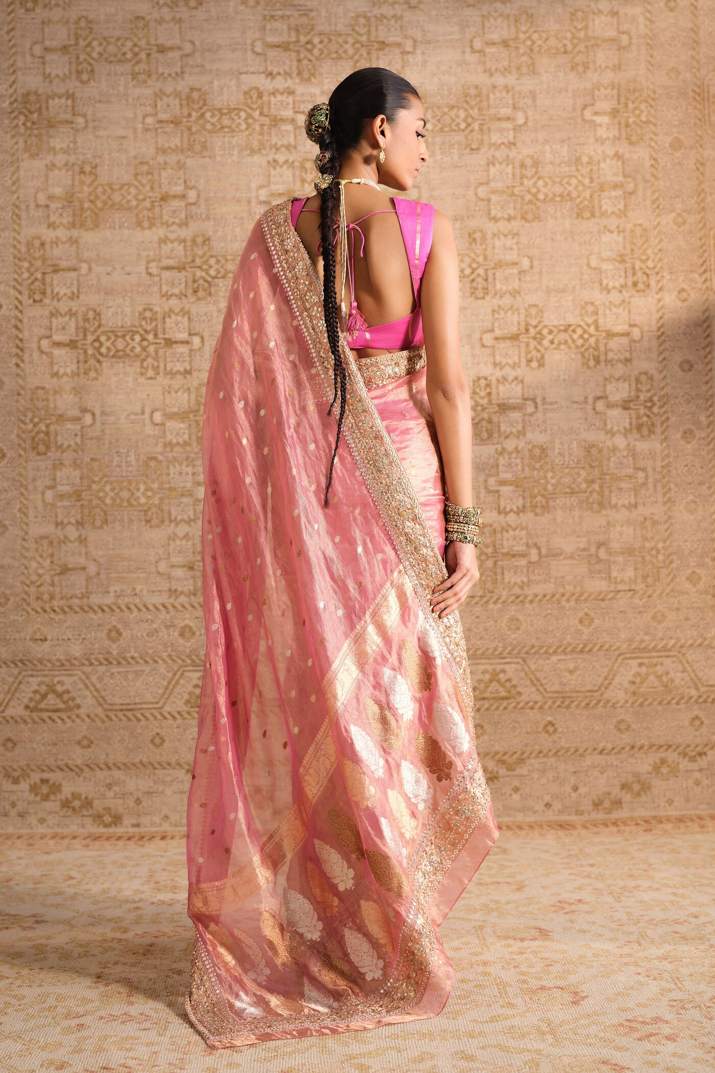 Anvaya Handwoven Benarasi Silk Saree - Blush ₹99,000 MRP Inclusive of all taxes - Image 3