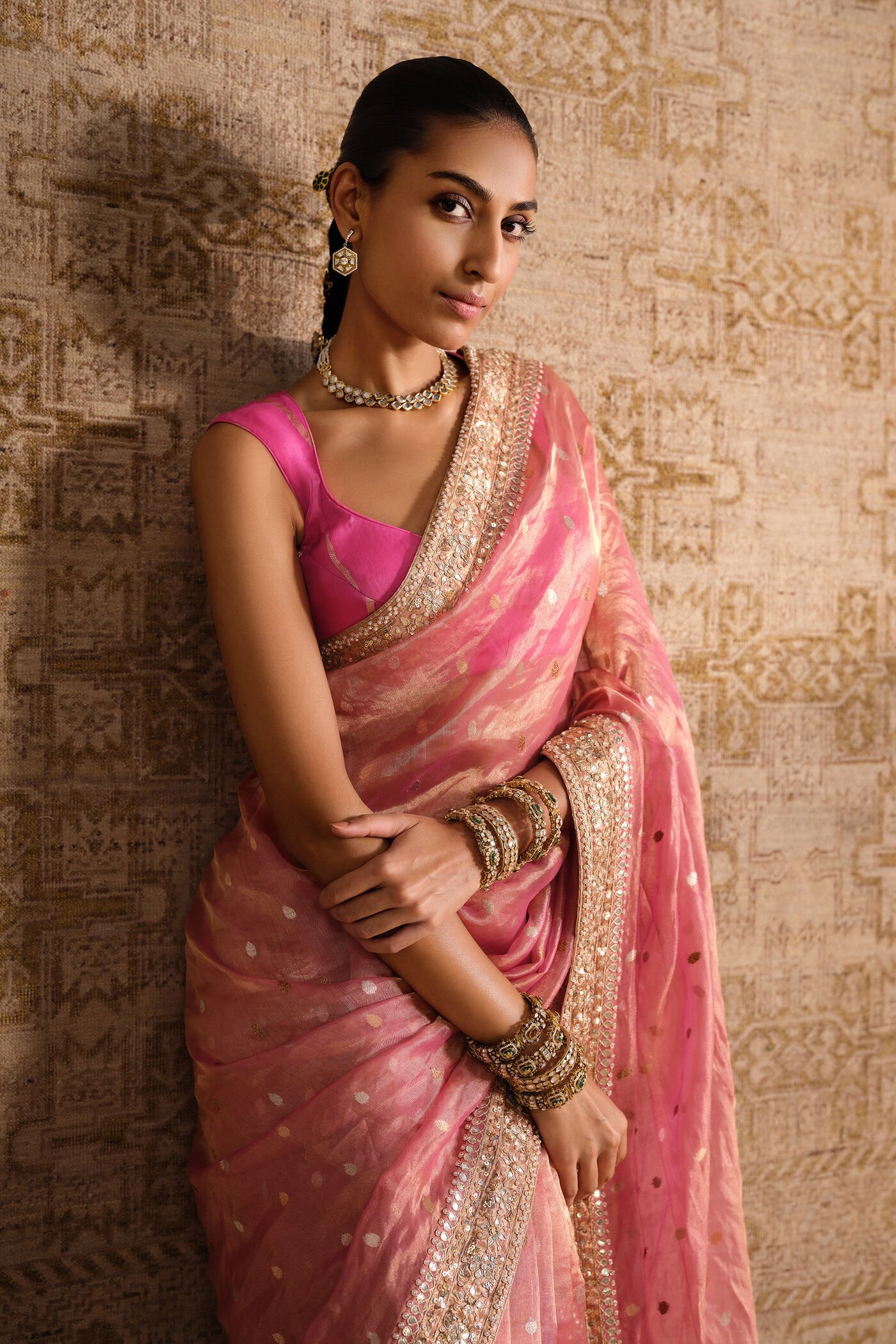Anvaya Handwoven Benarasi Silk Saree - Blush ₹99,000 MRP Inclusive of all taxes - Image 4