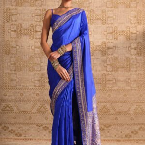 Sumarni Handwoven Benarasi Silk Saree - Blue ₹135,000 MRP Inclusive of all taxes