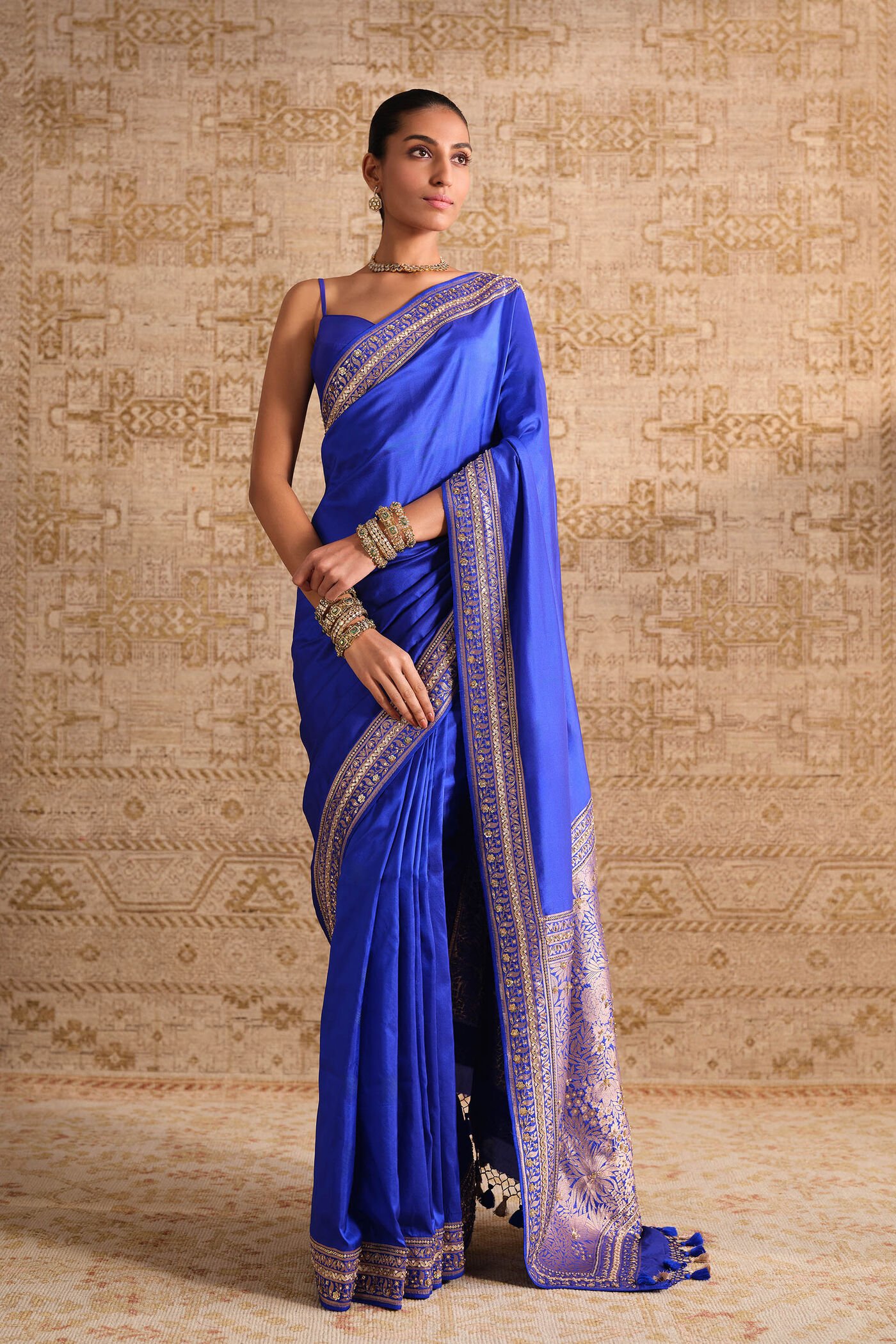 Sumarni Handwoven Benarasi Silk Saree - Blue ₹135,000 MRP Inclusive of all taxes