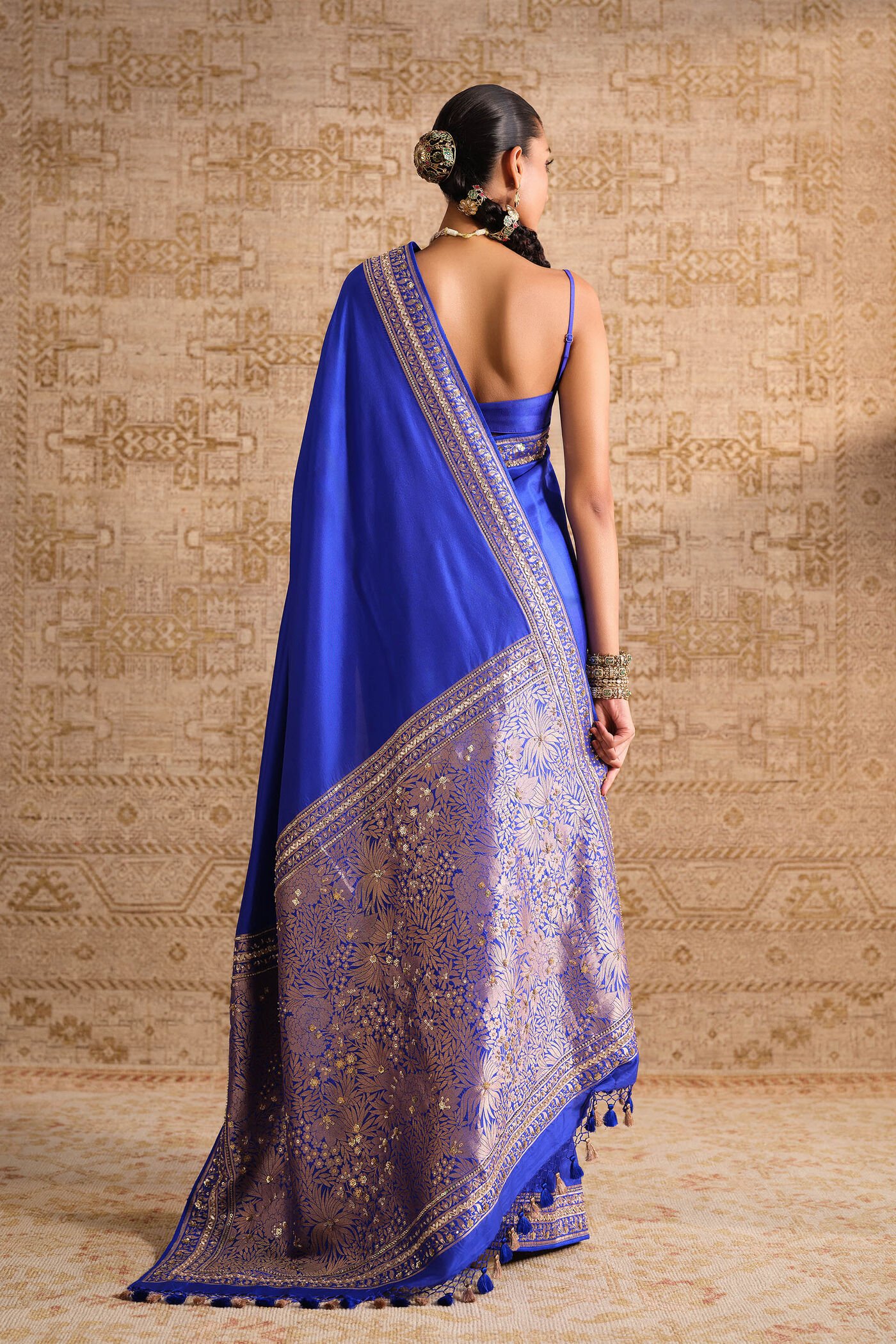 Sumarni Handwoven Benarasi Silk Saree - Blue ₹135,000 MRP Inclusive of all taxes - Image 2