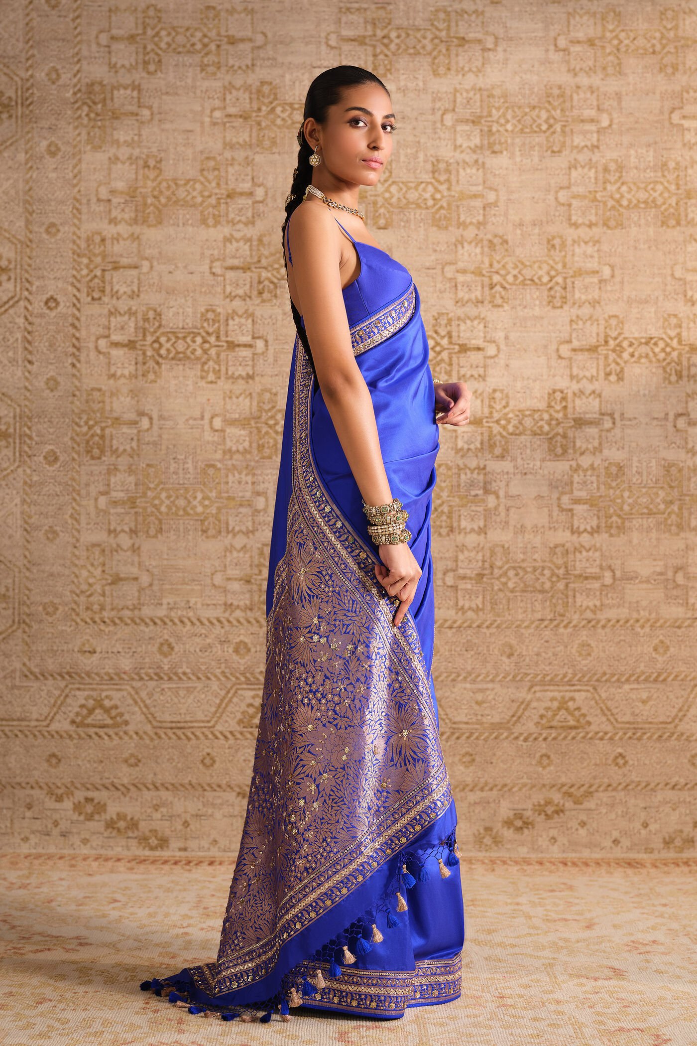 Sumarni Handwoven Benarasi Silk Saree - Blue ₹135,000 MRP Inclusive of all taxes - Image 3