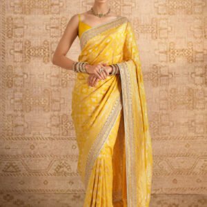 Nirjara Handwoven Benarasi Silk Saree - Yellow ₹145,000 MRP Inclusive of all taxes