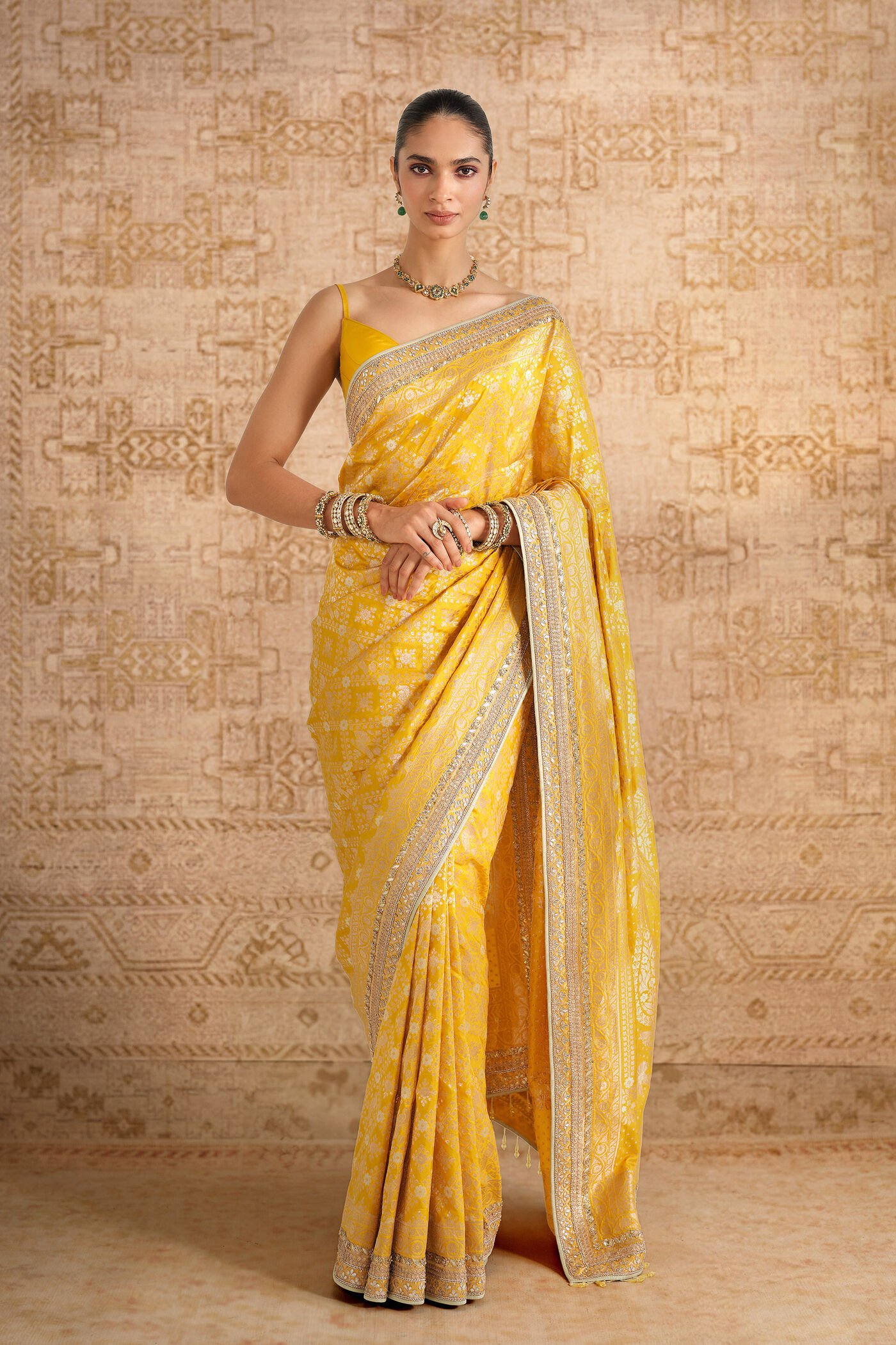 Nirjara Handwoven Benarasi Silk Saree - Yellow ₹145,000 MRP Inclusive of all taxes