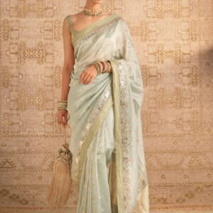 Asvitha Handwoven Benarasi Silk Saree - Sage ₹99,000 MRP Inclusive of all taxes
