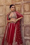 Mritsa Gota Patti Silk Lehenga Set - Red ₹714,000 MRP Inclusive of all taxes - Image 4