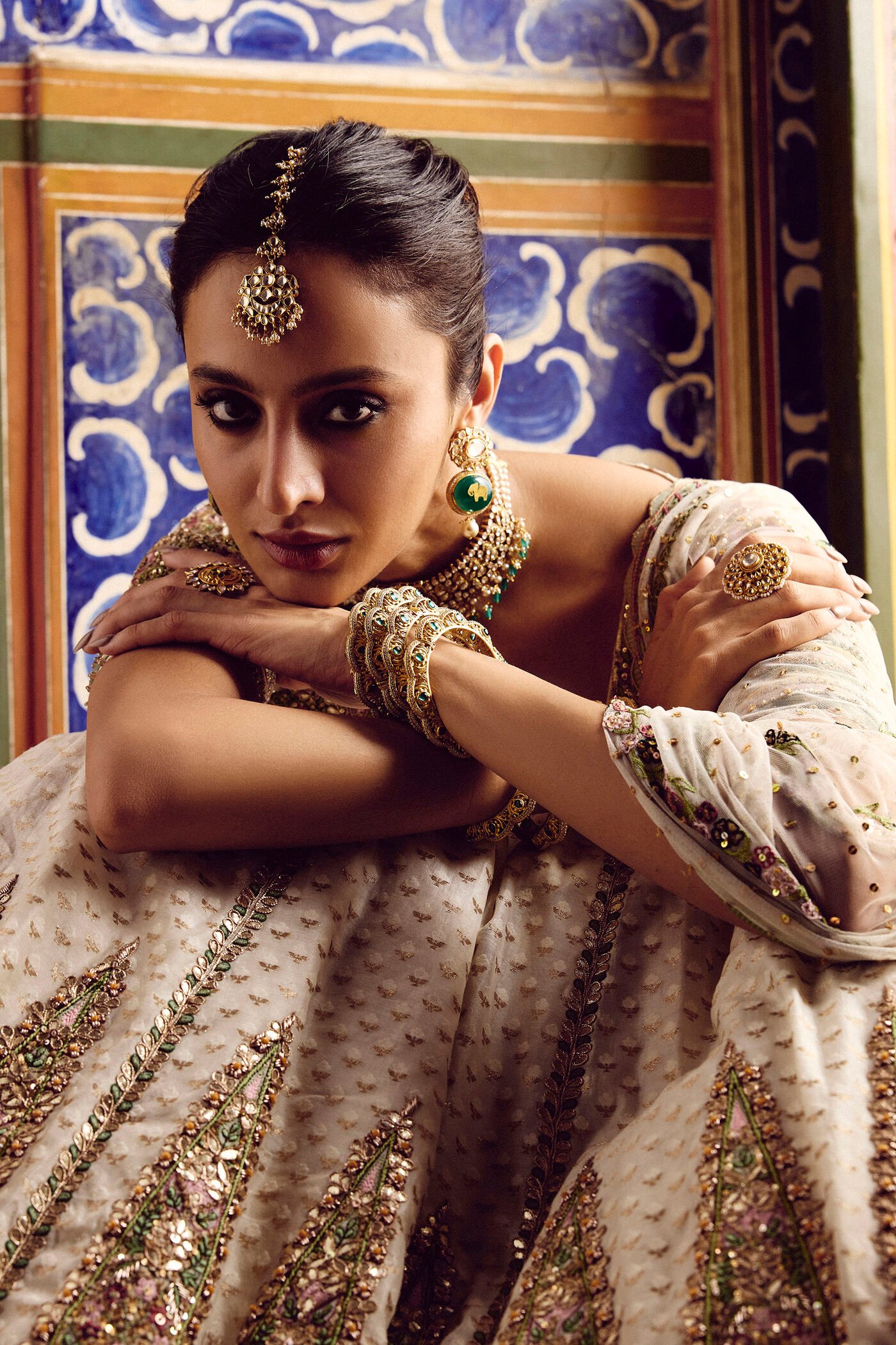 Sarojam Handwoven Benarasi Lehenga Set - Ivory ₹551,500 MRP Inclusive of all taxes - Image 6