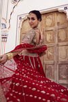 Mritsa Gota Patti Silk Lehenga Set - Red ₹714,000 MRP Inclusive of all taxes - Image 5