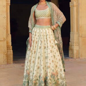 Fareeha Lehenga Set - Ivory  ₹126,000   MRP Inclusive of all taxes