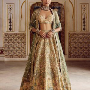 Alzahra Embroidered Silk Lehenga Set - Gold ₹898,000 MRP Inclusive of all taxes